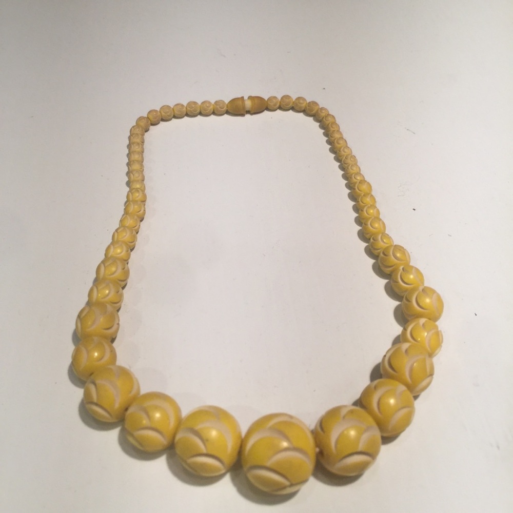 ‼️sale 2 for $ 20 Vintage Galalith wood beaded